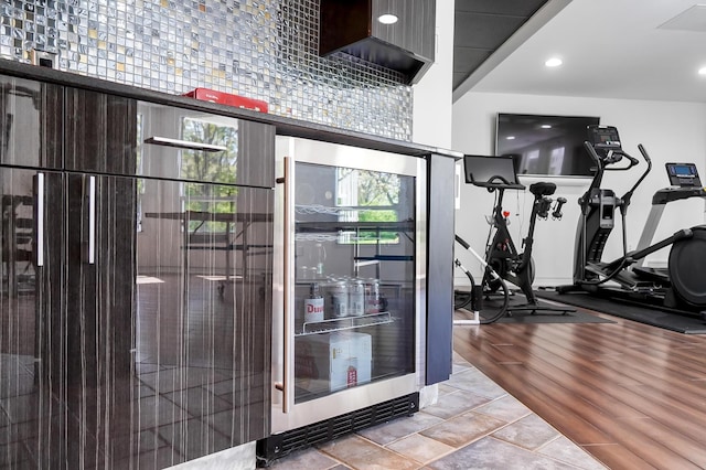 interior space with recessed lighting