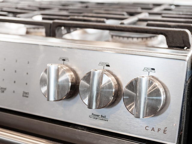details with gas range oven