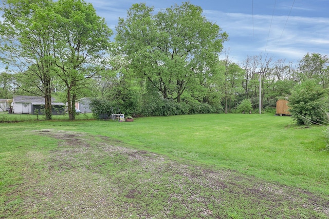 view of grassy yard