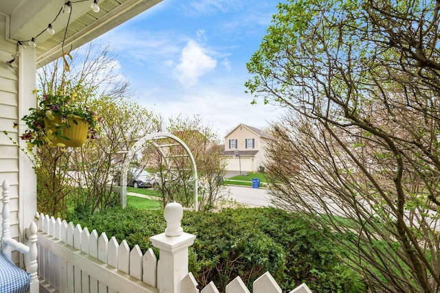 exterior space with covered porch
