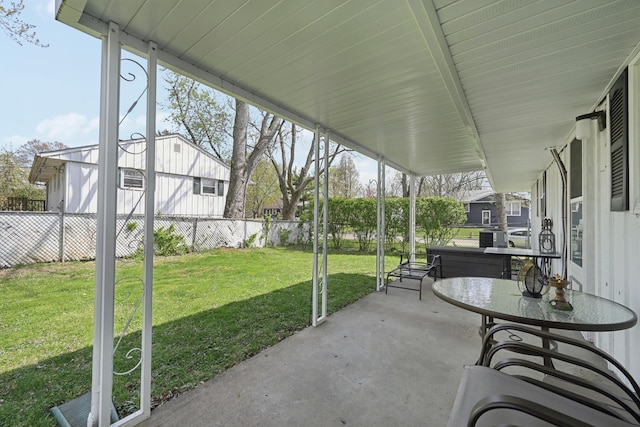 view of patio / terrace with a fenced backyard