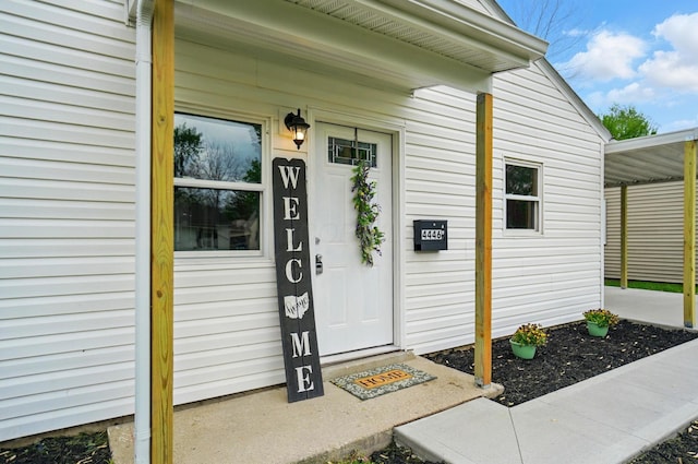view of entrance to property