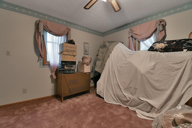 2520 Mccutcheon Rd, Columbus, OH 43219 - bedroom featuring baseboards, carpet, and ceiling fan