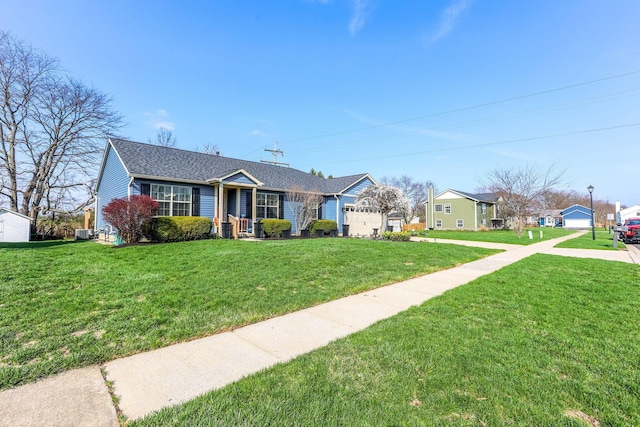 view of front of house with a front yard