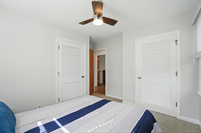 105 Chapin Pl, Granville, OH 43023 - bedroom with ceiling fan, baseboards, and a closet