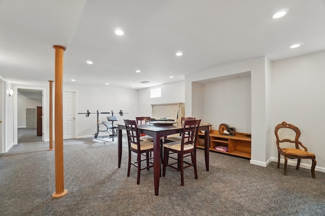 105 Chapin Pl, Granville, OH 43023 - carpeted dining area featuring recessed lighting and baseboards