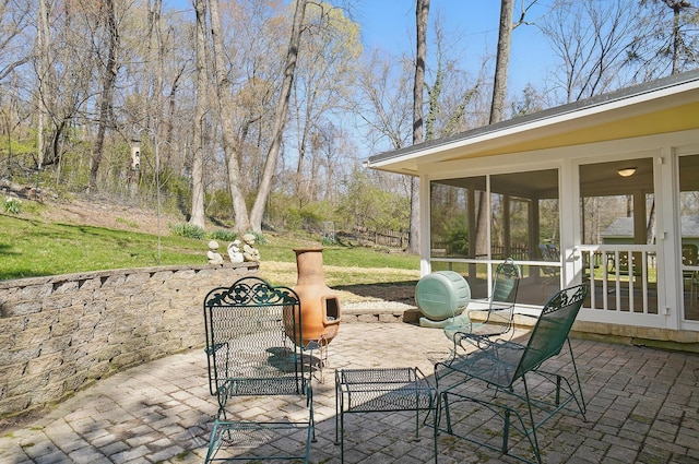 105 Chapin Pl, Granville, OH 43023 - view of patio / terrace with a sunroom