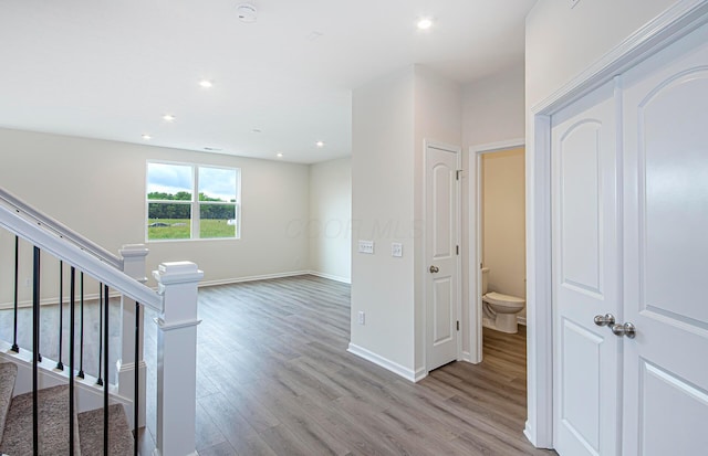 5537 Violet St Lot 367, South Bloomfield, OH 43103 - hallway featuring light wood-style floors, recessed lighting, and stairway