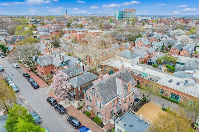 aerial view with a residential view