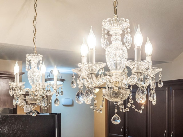 room details with a notable chandelier