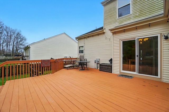 view of wooden terrace