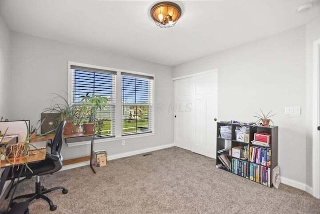 6003 Honey Farm Way, Grove City, OH 43123 - home office featuring baseboards and carpet floors