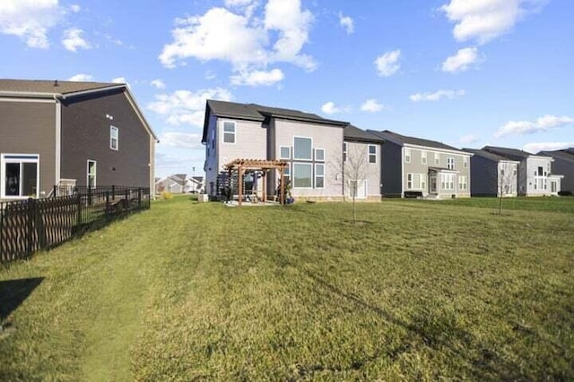 6003 Honey Farm Way, Grove City, OH 43123 - rear view of property with a pergola, a residential view, and a yard