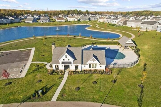 6003 Honey Farm Way, Grove City, OH 43123 - bird's eye view with a water view and a residential view