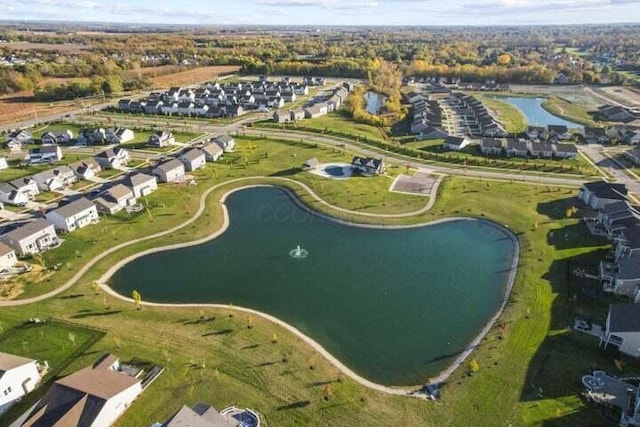 6003 Honey Farm Way, Grove City, OH 43123 - drone / aerial view with a residential view and a water view