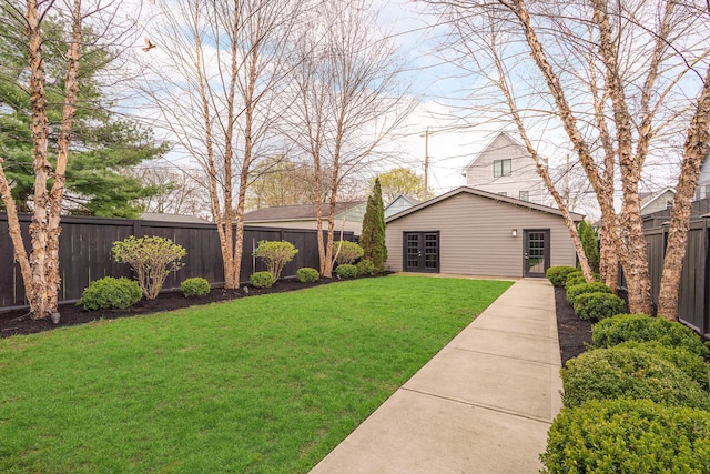 251 E Deshler Ave, Columbus, OH 43206 - view of yard with a fenced backyard and french doors