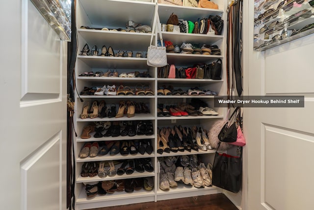 251 E Deshler Ave, Columbus, OH 43206 - walk in closet featuring wood finished floors