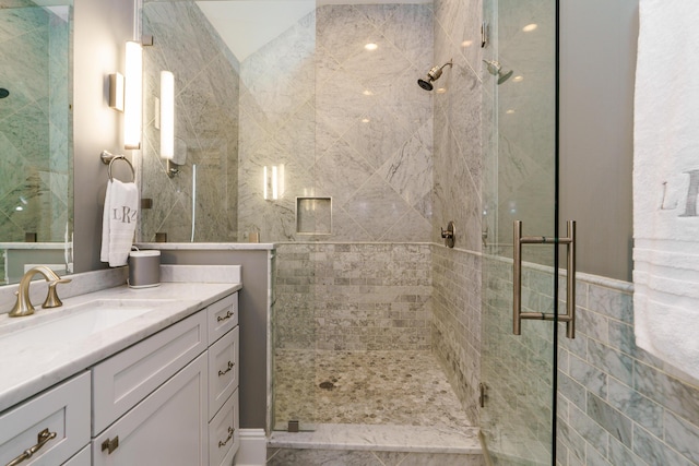 251 E Deshler Ave, Columbus, OH 43206 - bathroom featuring a shower stall and vanity