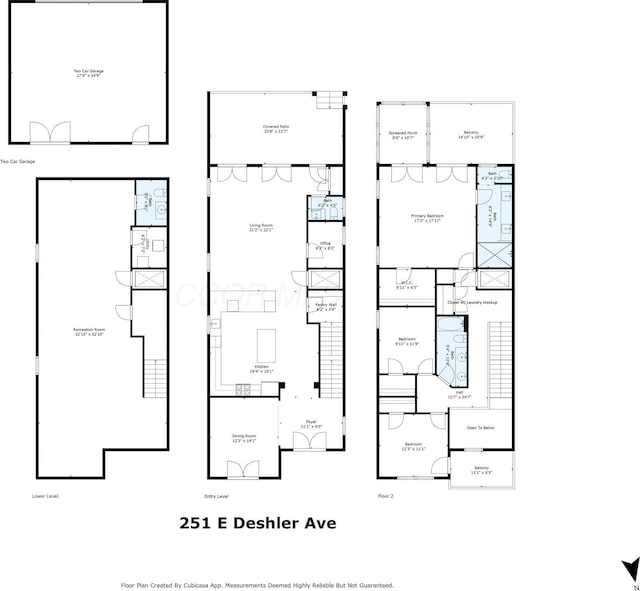 251 E Deshler Ave, Columbus, OH 43206 - floor plan