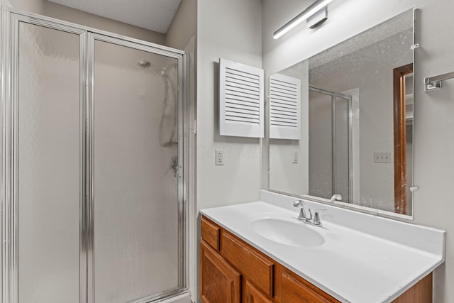 478 Three Oaks Ct, Columbus, OH 43230 - bathroom featuring a stall shower and vanity