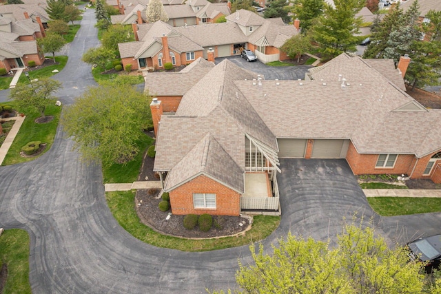 3870 Sandstone Cir, Powell, OH 43065 - birds eye view of property with a residential view