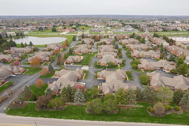 3870 Sandstone Cir, Powell, OH 43065 - aerial view featuring a residential view and a water view