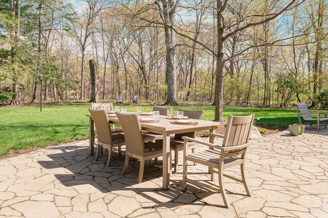 view of patio featuring outdoor dining space