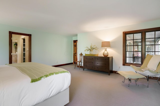 bedroom featuring baseboards and carpet flooring