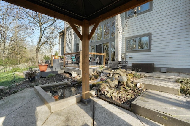 view of patio / terrace with a wooden deck