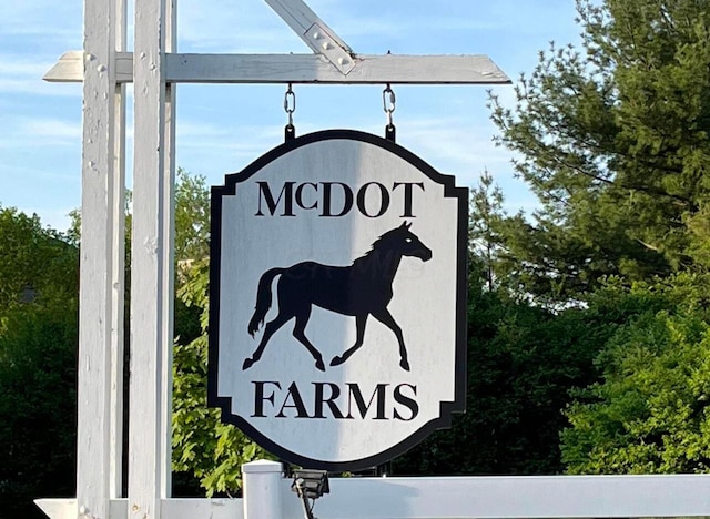 view of community sign