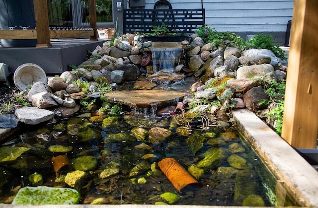 details featuring a small pond