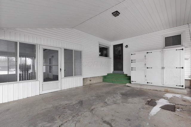 exterior space with entry steps