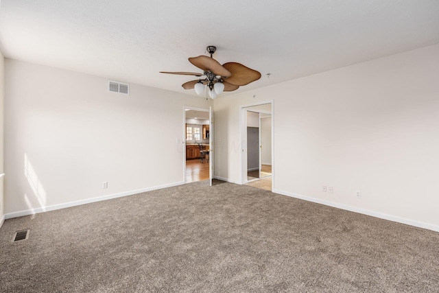 306 Northview Dr, London, OH 43140 - carpeted empty room featuring visible vents, baseboards, and ceiling fan