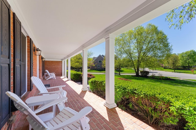 view of patio / terrace featuring a porch