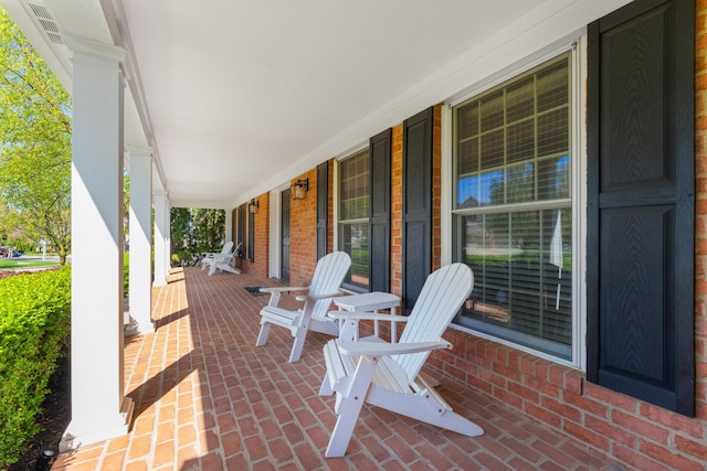 view of patio with covered porch