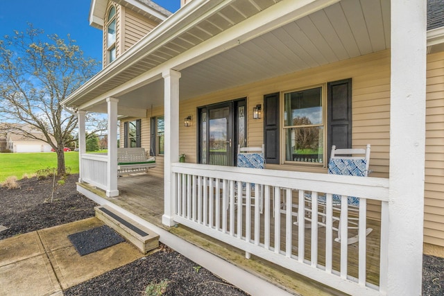 entrance to property with a porch