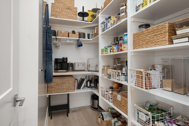 view of storage area