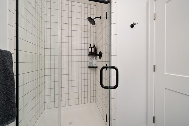 full bathroom with a stall shower