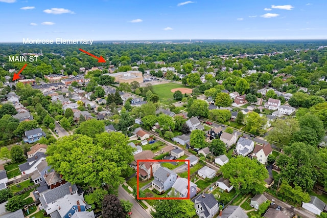 742 S Cassingham Rd, Bexley, OH 43209 - aerial view of residential area with property parcel outlined