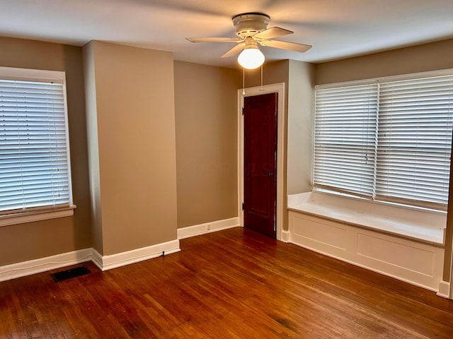 742 S Cassingham Rd, Bexley, OH 43209 - spare room featuring ceiling fan and wood finished floors