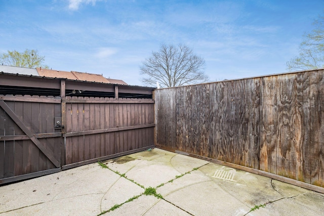 view of patio / terrace with fence