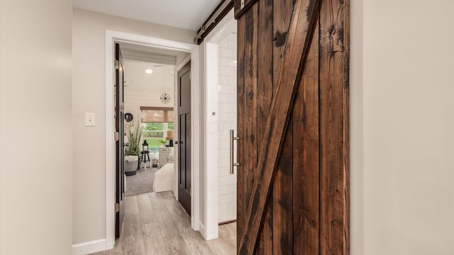5456 Skyline Dr, Cambridge, OH 43725 - hallway with light wood-type flooring