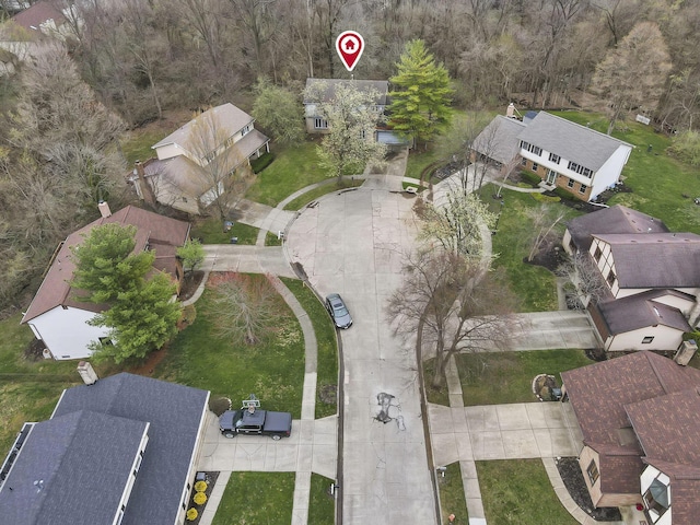 birds eye view of property featuring a residential view