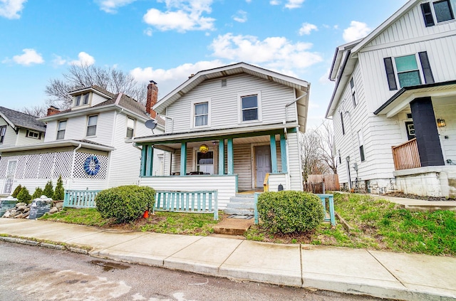 view of front of house with covered porch