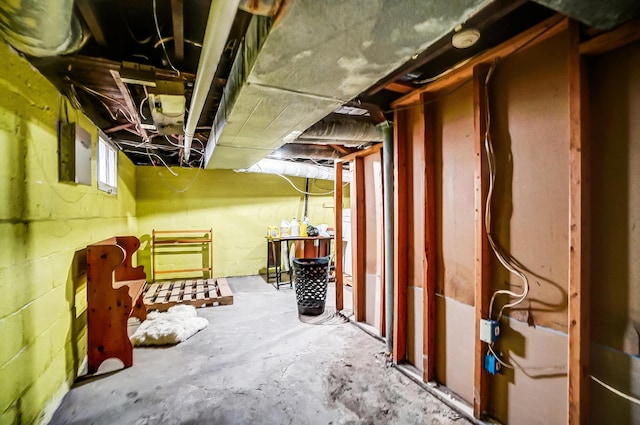 view of basement