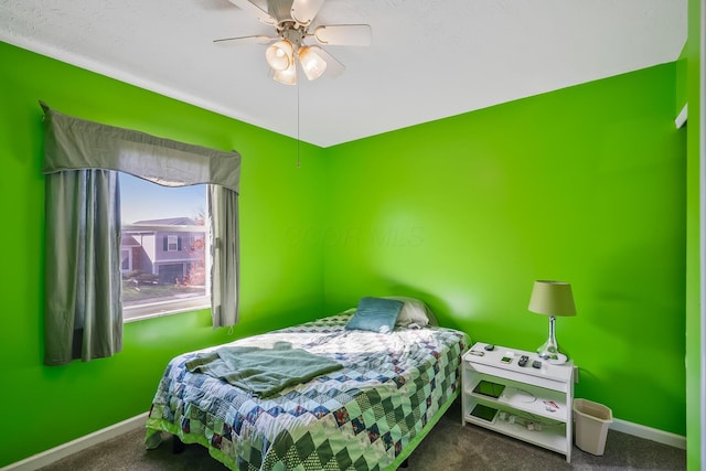 3588 Silverado Dr, Columbus, OH 43228 - bedroom featuring ceiling fan, baseboards, and carpet
