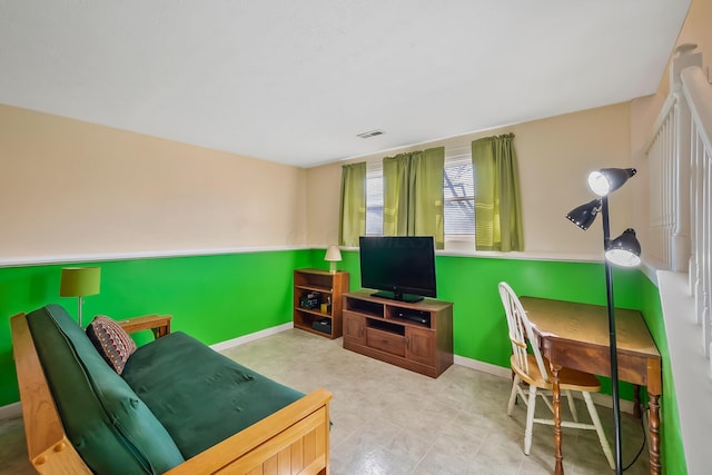 3588 Silverado Dr, Columbus, OH 43228 - living area featuring visible vents and baseboards