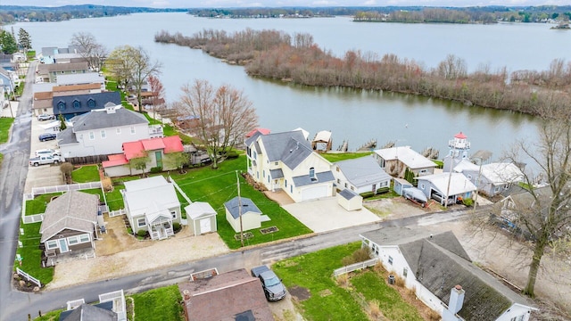 40 Beacon Light Ln, Buckeye Lake, OH 43008 - bird's eye view with a water view and a residential view