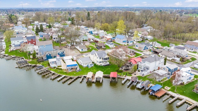 40 Beacon Light Ln, Buckeye Lake, OH 43008 - bird's eye view featuring a water view and a residential view