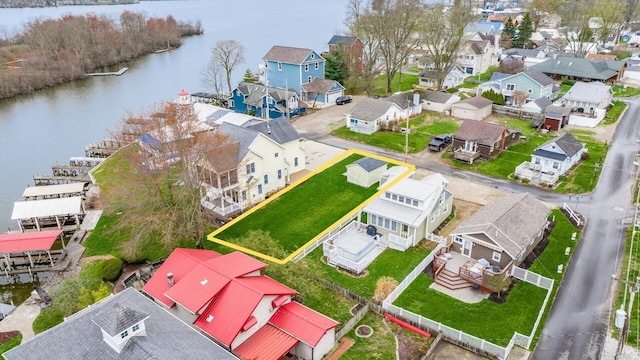 40 Beacon Light Ln, Buckeye Lake, OH 43008 - aerial view featuring a water view and a residential view